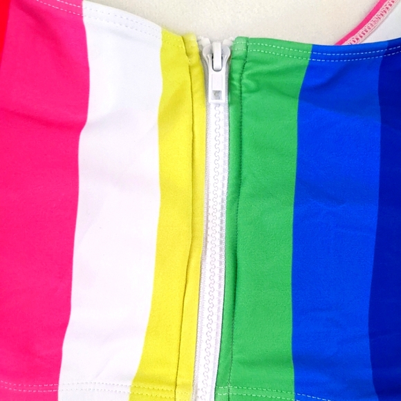 FOREVER 21 Rainbow PRIDE Bikini NWOT - Picture 9 of 9